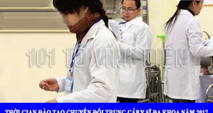 Thời gian đào tạo chuyển đổi Trung cấp Y sĩ đa khoa năm 2017